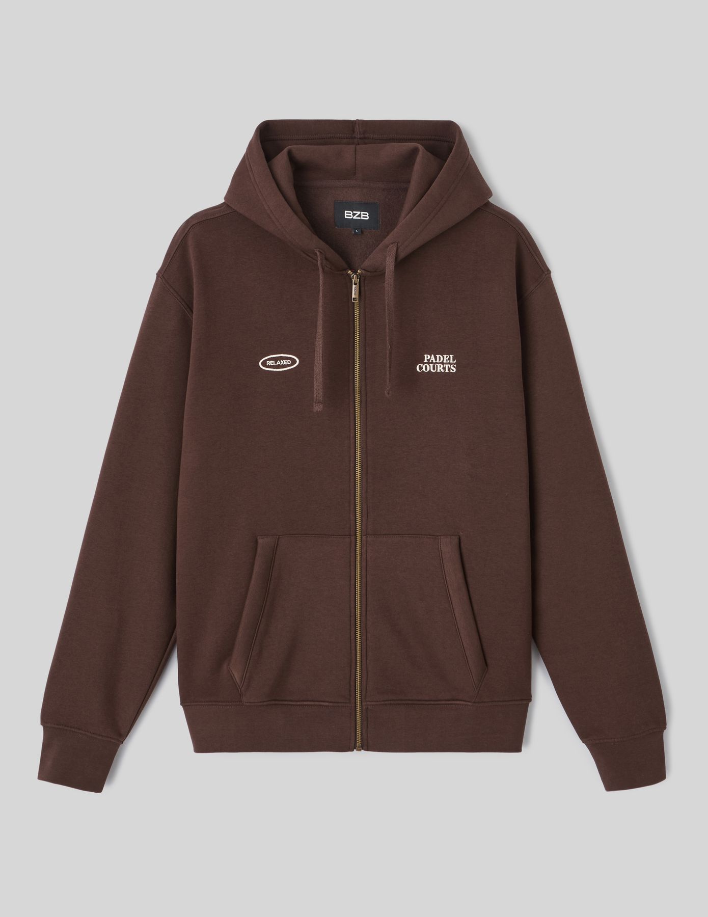Sweat zippé imprimé devant/dos