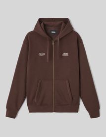 Sweat zippé imprimé devant/dos
