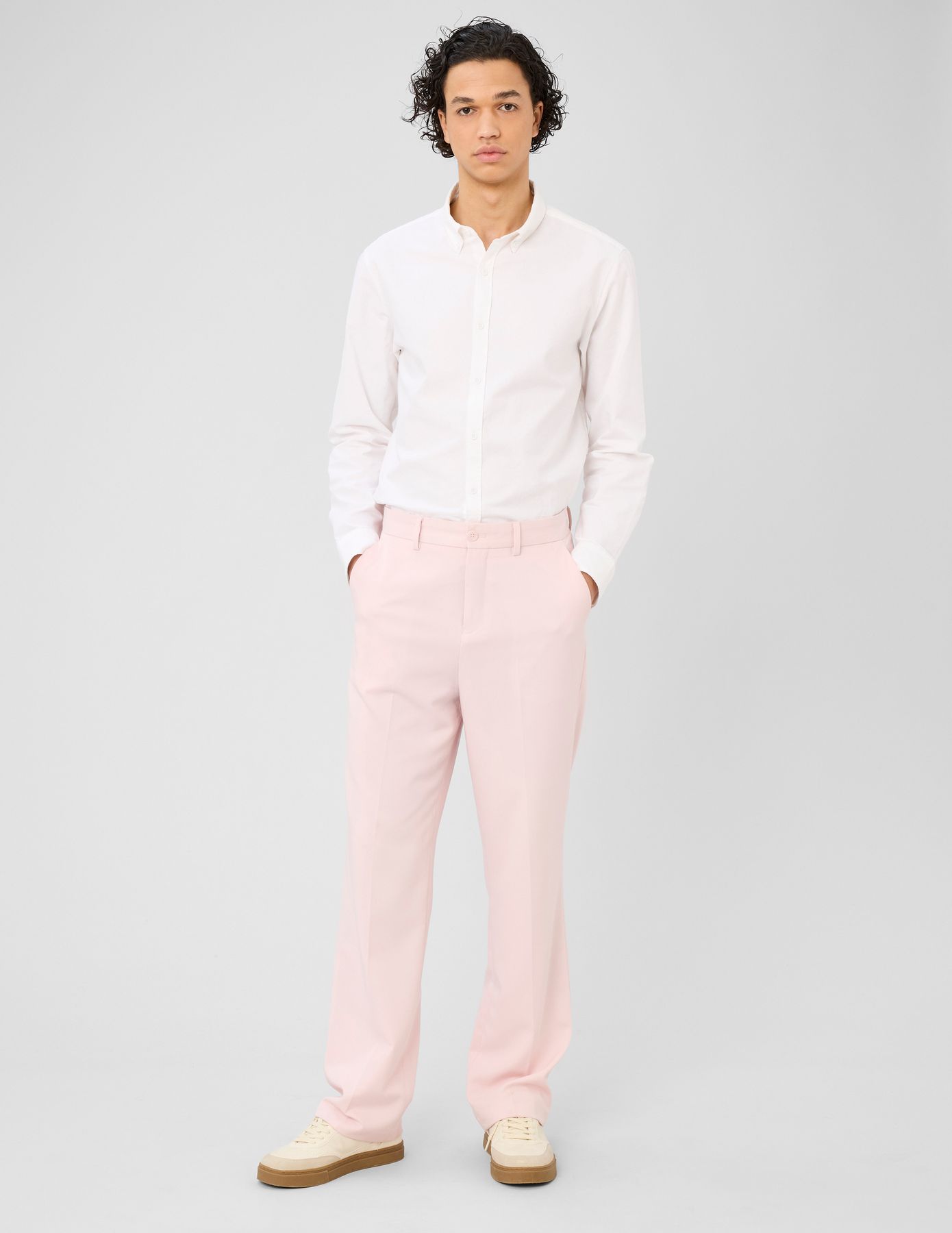 Pantalon de ville ample &agrave; plis