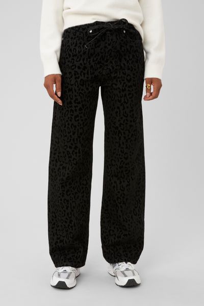 Pantalon imprim&eacute; coupe droite