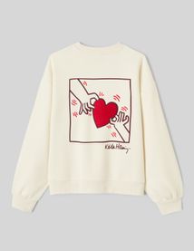 Sweat collab Keith Haring brodé