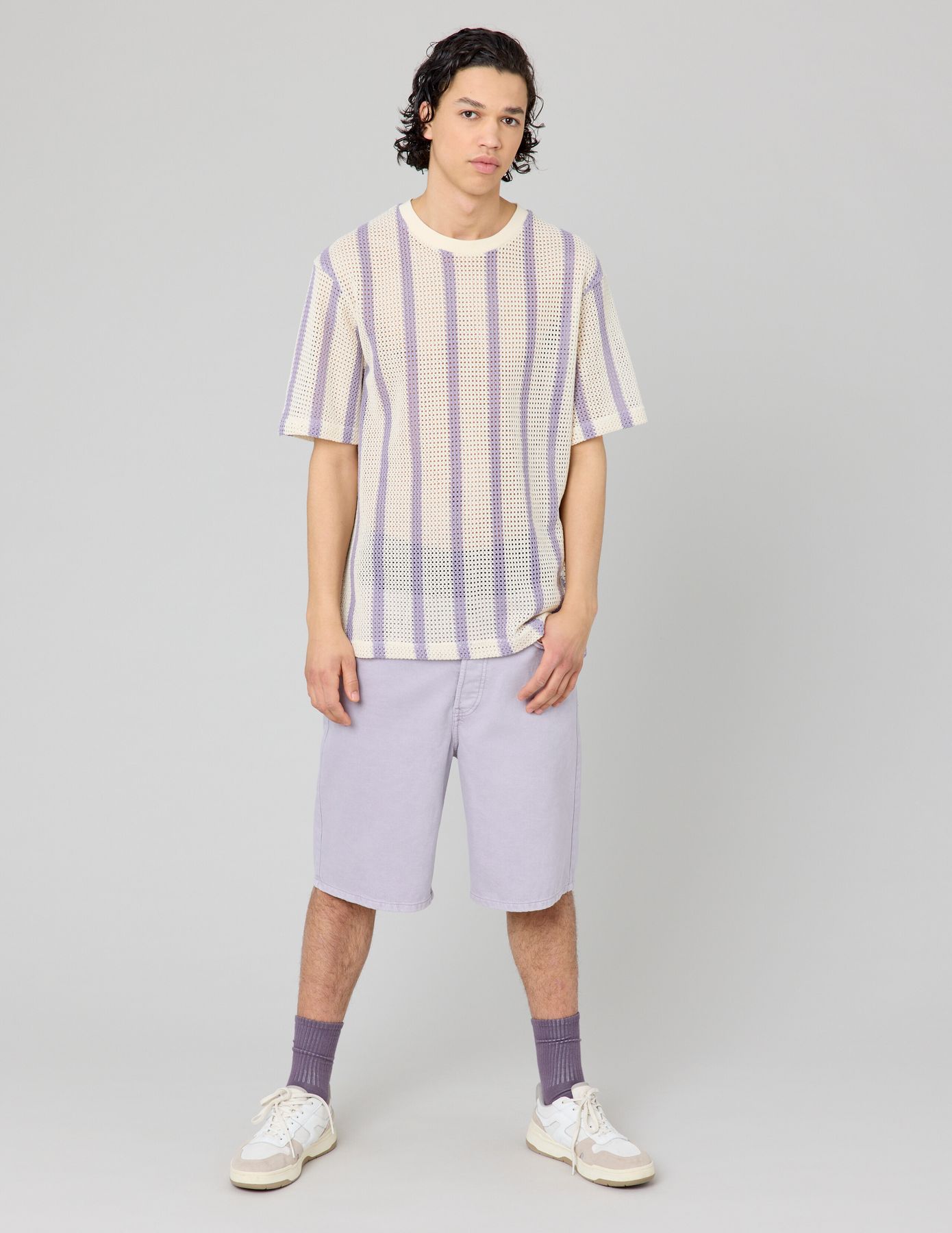 T-shirt tricot à rayures