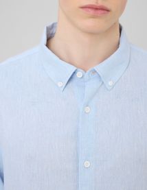 Chemise manches longues viscose lin