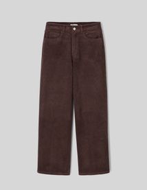 Pantalon wide leg velours