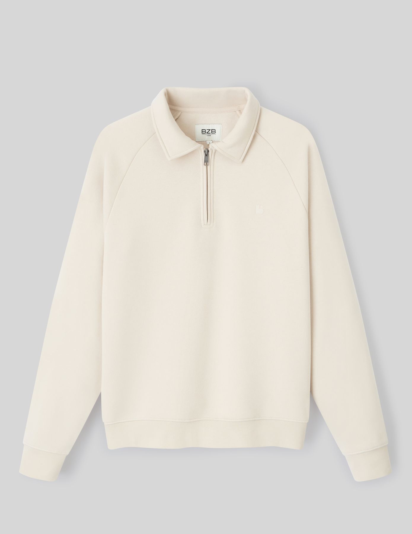 Sweat col polo zippé