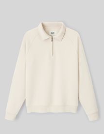Sweat col polo zippé