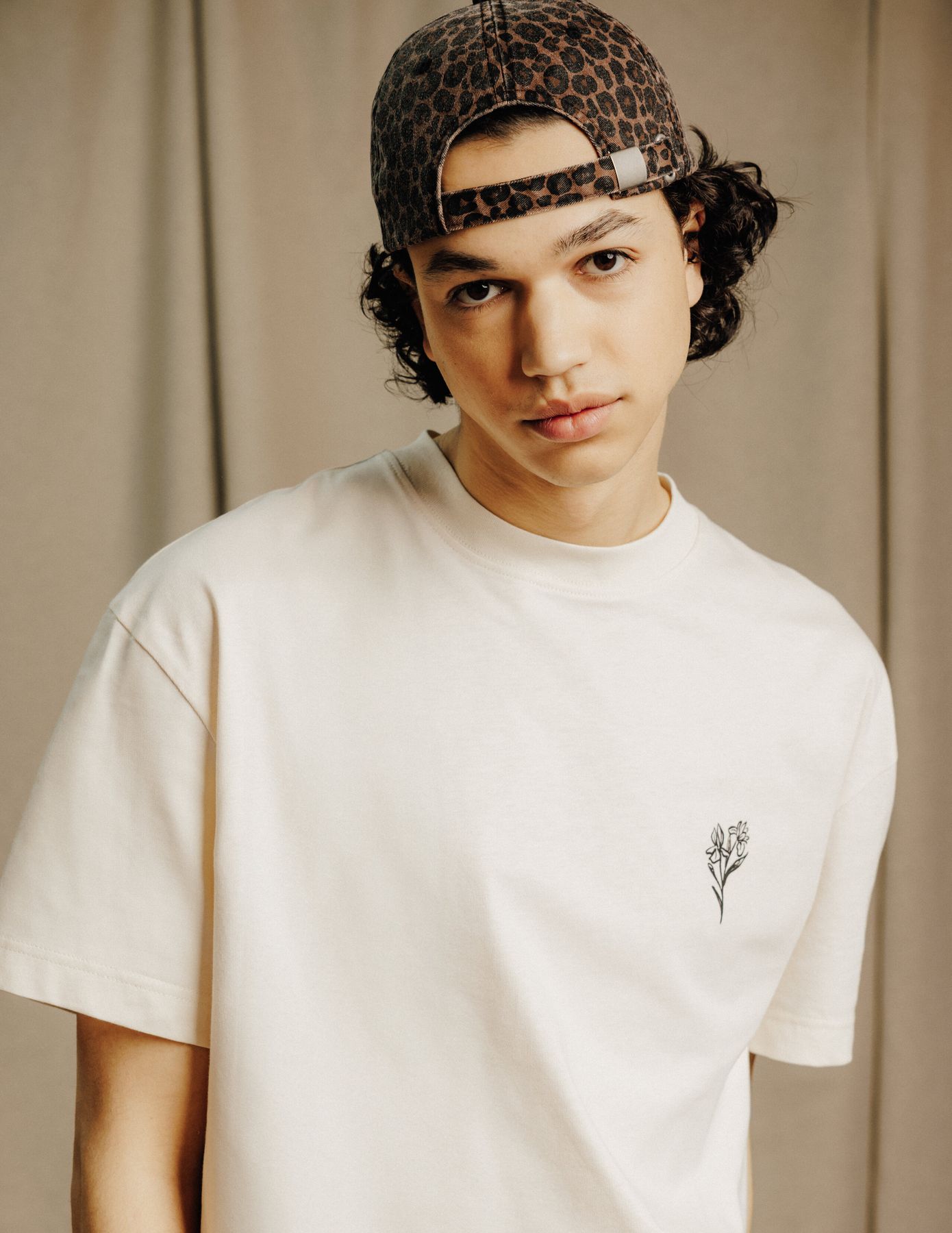 T-shirt patch dos imprimé