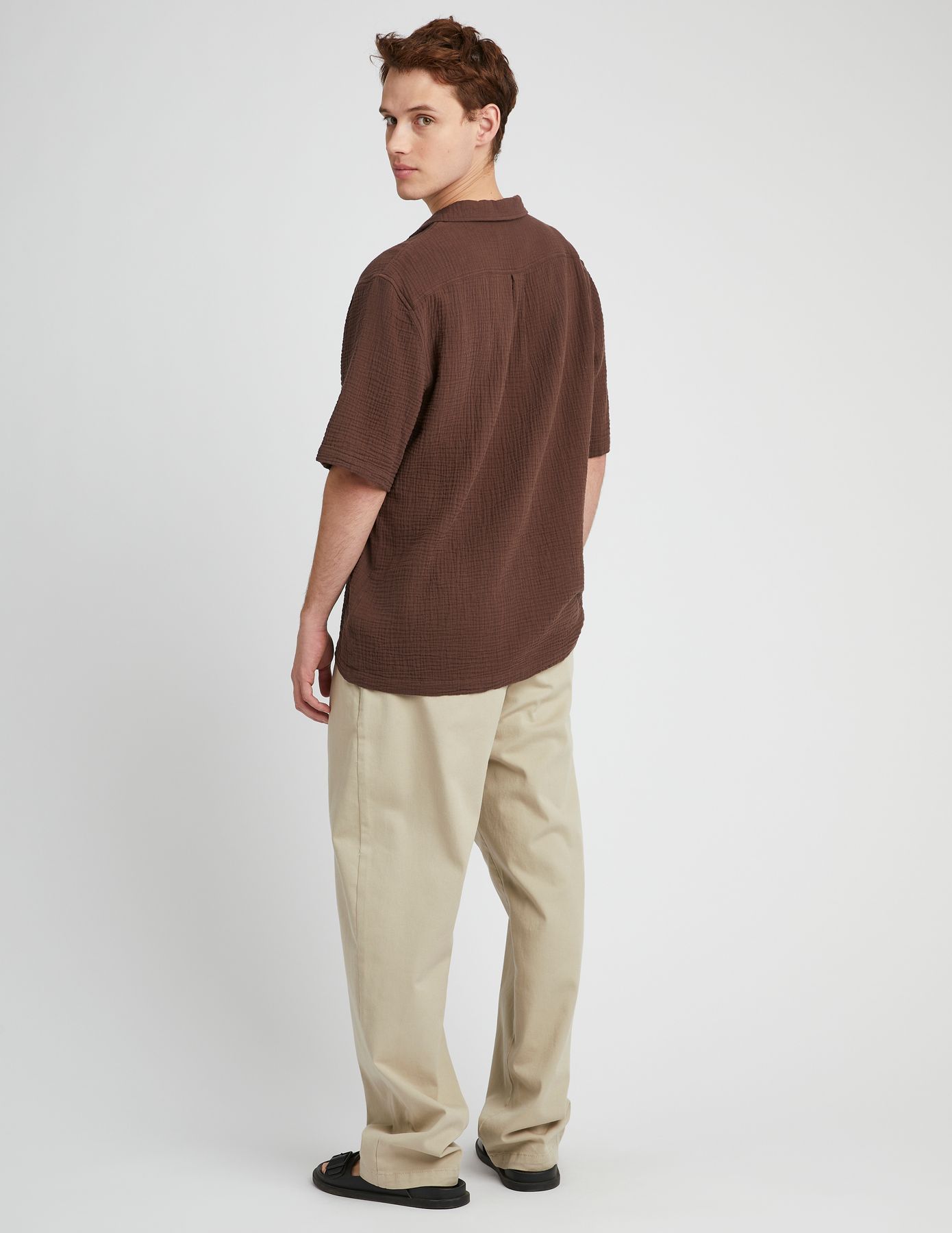 Chemise manches courtes gaze de coton