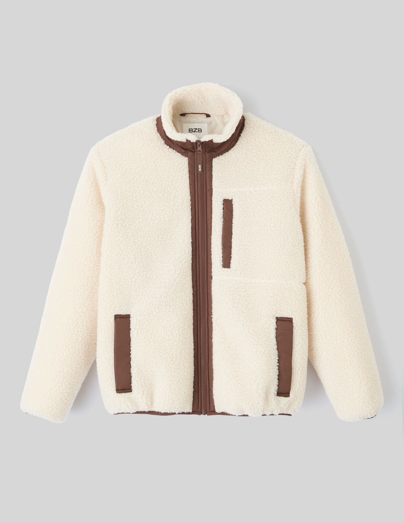 Blouson zippé sherpa