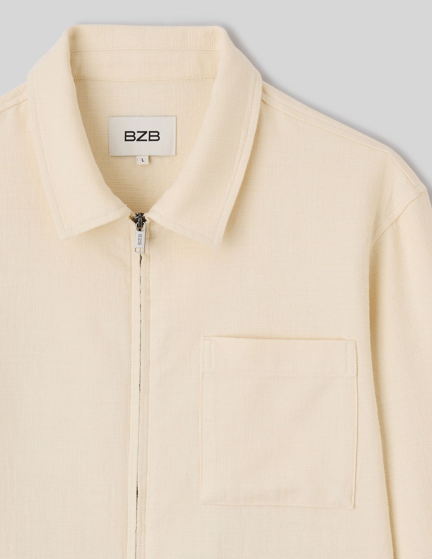 Veste zipp&eacute;e textur&eacute;e