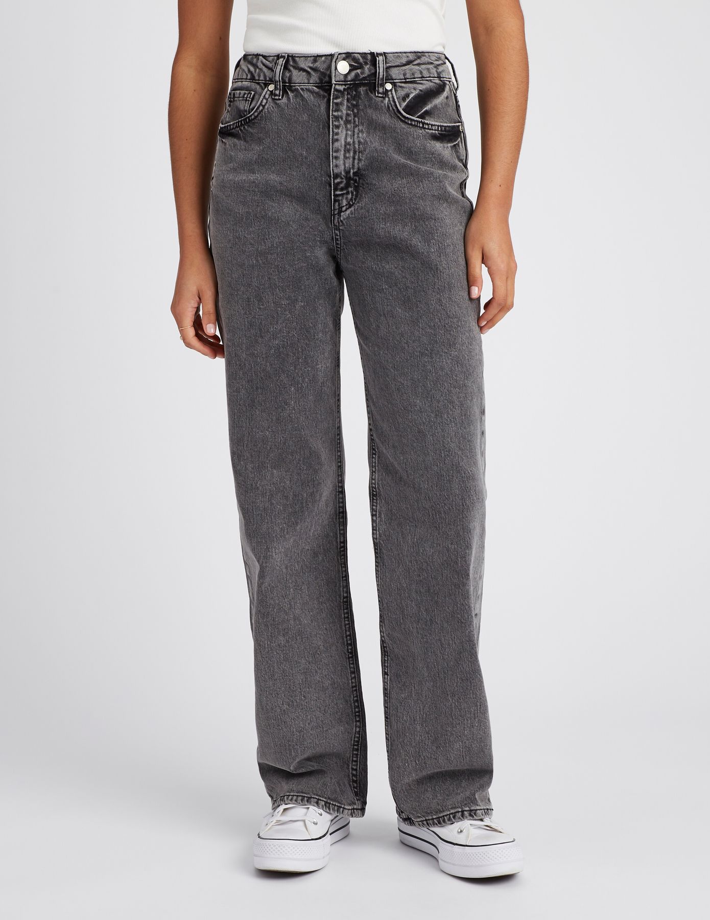 Jean straight taille haute