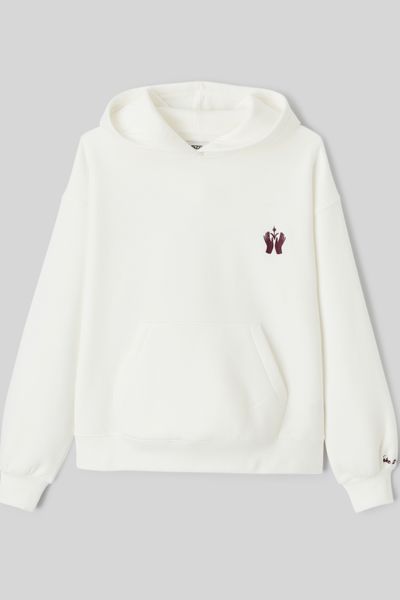 Sweat col capuche broderie poitrine