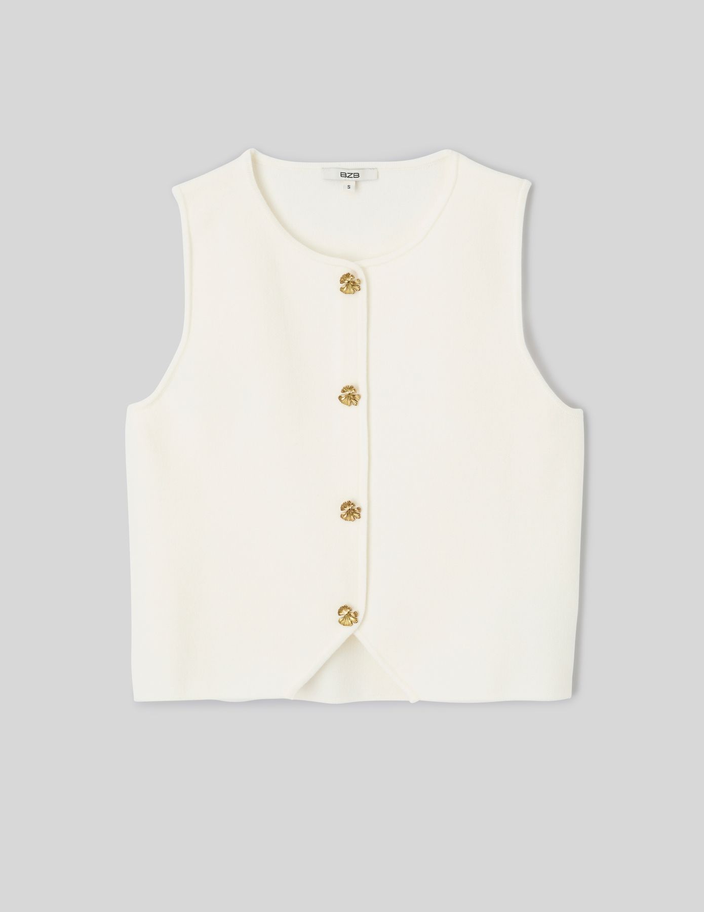 Top sans manches boutonn&eacute;