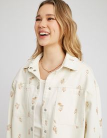 Veste en jean brodée