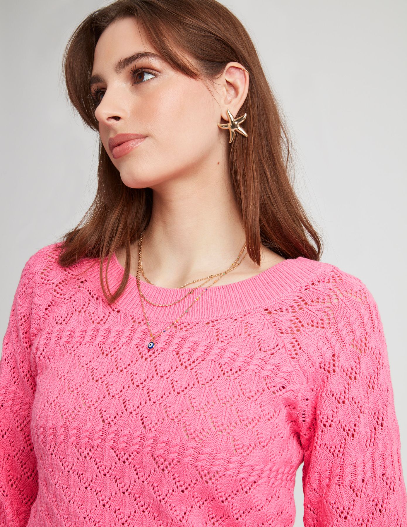 Pull en coton ajouré