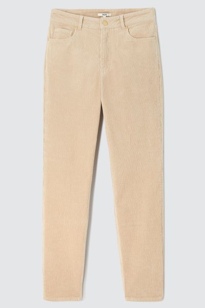 Pantalon mom en velours