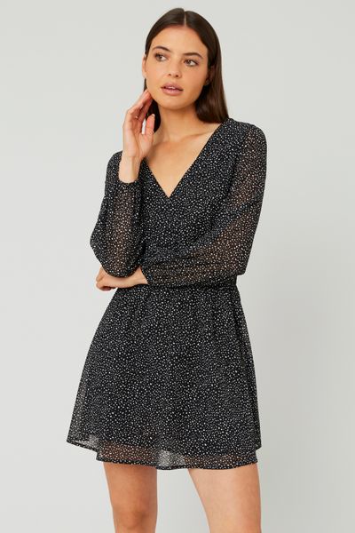 Robe courte à pois