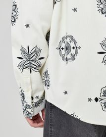 Chemise en velours imprimée
