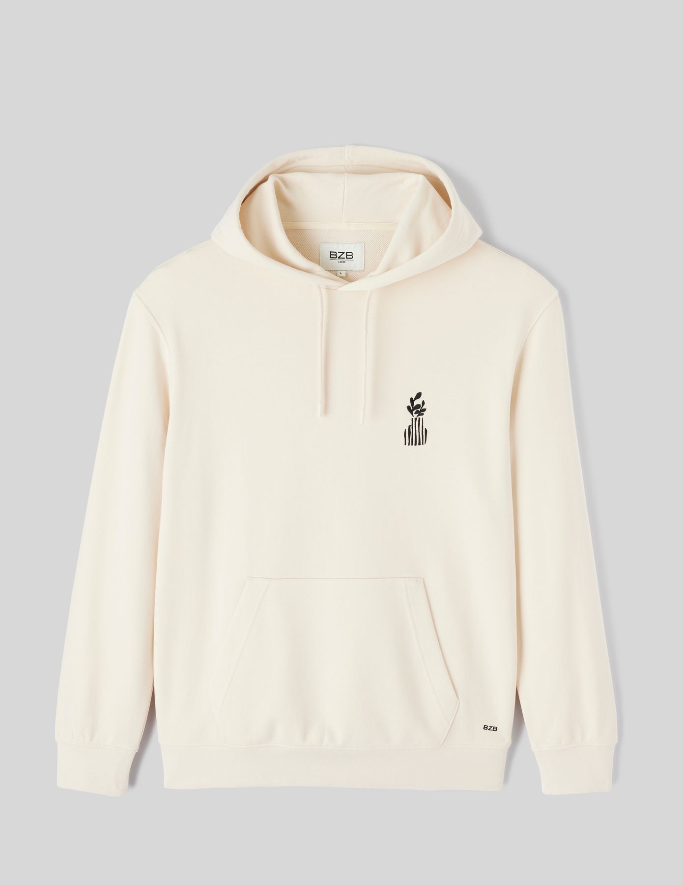 Sweat à capuche broderie poitrine
