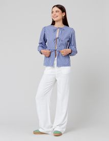 Blouse vichy à nouer