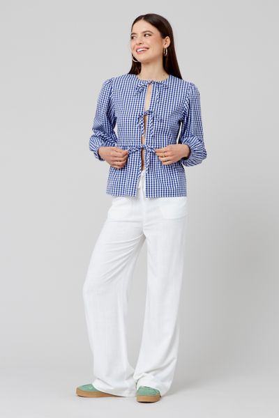 Blouse vichy à nouer