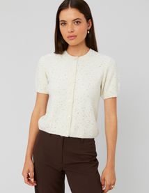 Gilet manches courtes à sequins