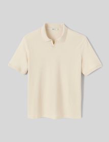 Polo matière fantaisie