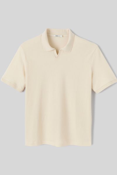 Polo matière fantaisie