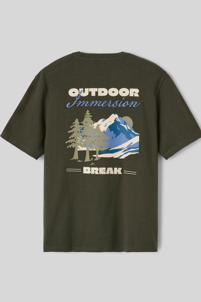 T-shirt imprim&eacute; et brod&eacute;
