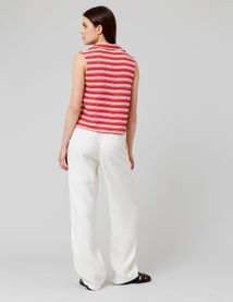 Top en tricot col polo