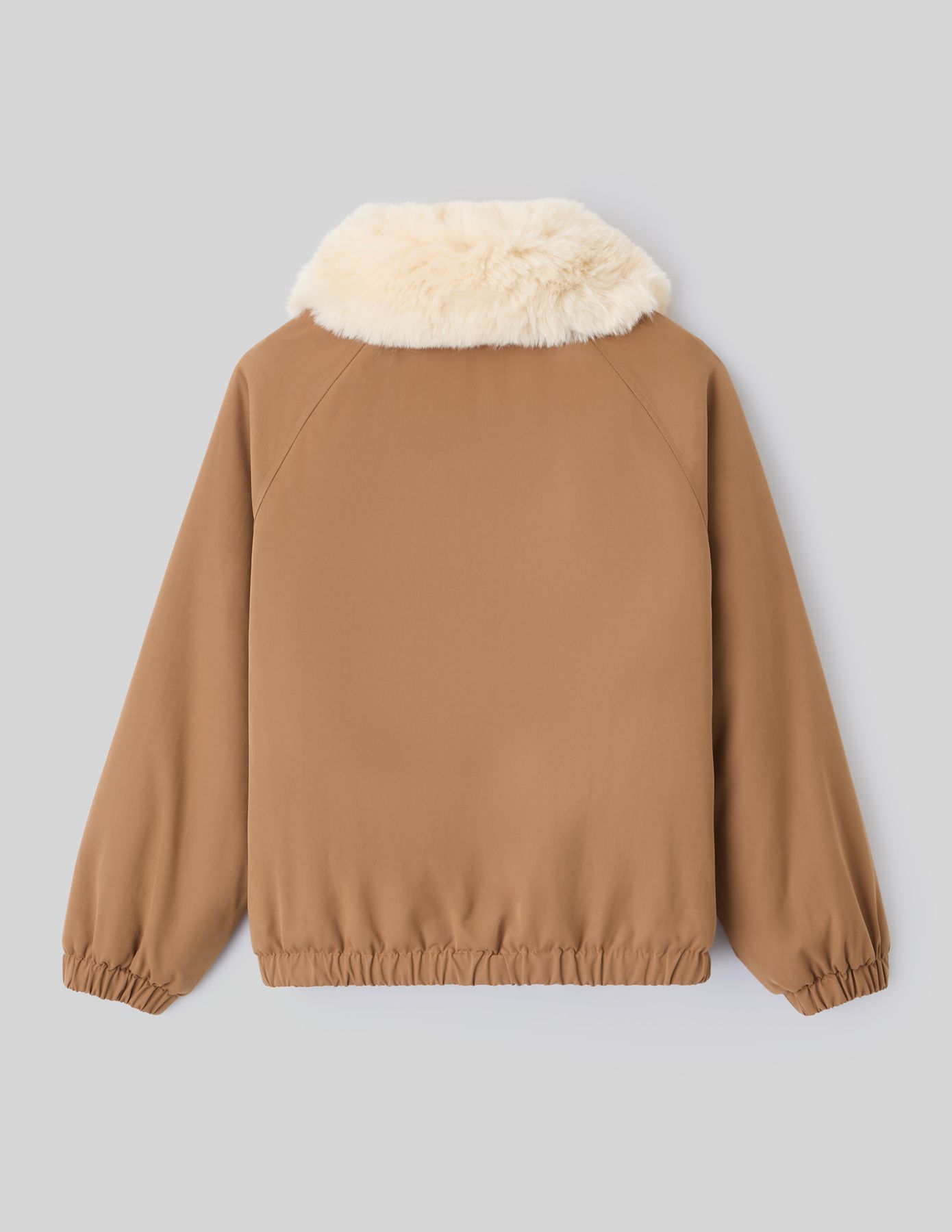 Blouson col matière duveteuse