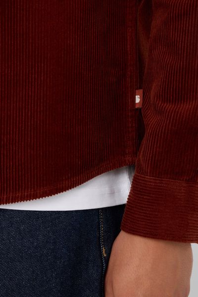 Chemise en velours c&ocirc;tel&eacute;