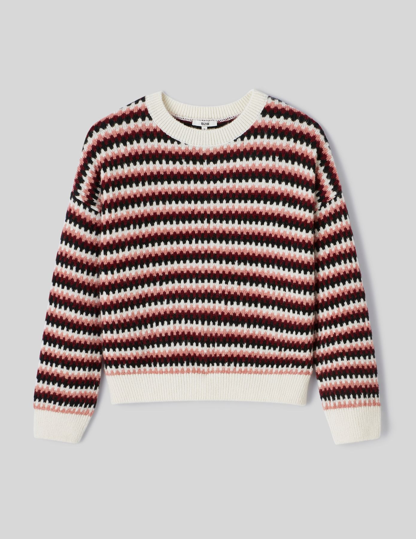 Pull jacquard fantaisie