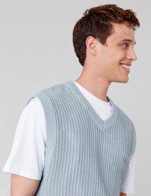 Pull uni sans manches