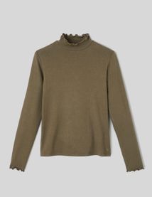 T-shirt col montant uni