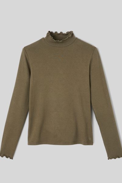 T-shirt col montant uni