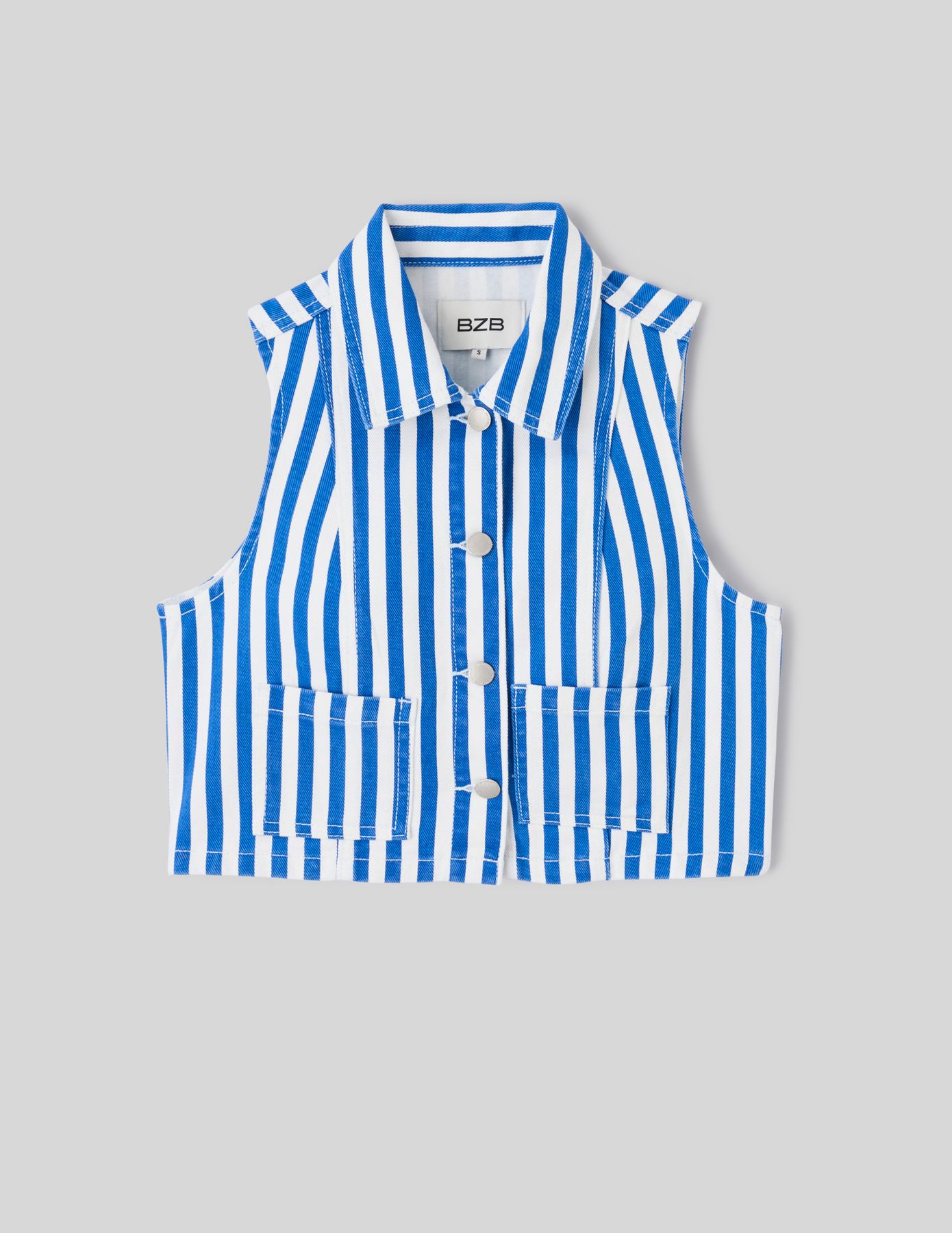 Veste sans manche ray&eacute;e