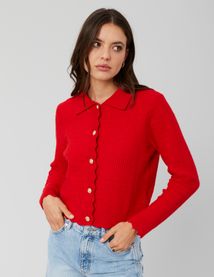 Gilet col polo boutonn&eacute;