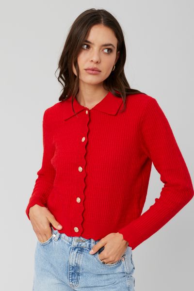 Gilet col polo boutonné