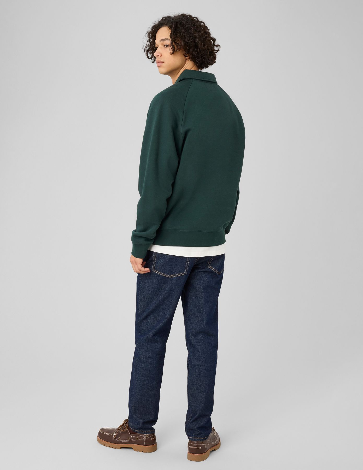 Sweat col polo zipp&eacute;