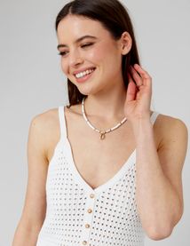 Débardeur boutonné en crochet