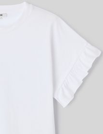 T-shirt manches courtes à volants