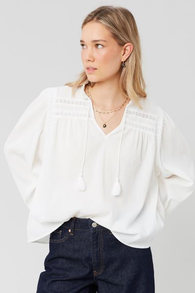 Blouse fluide en crépon