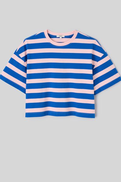 T-shirt crop ray&eacute;