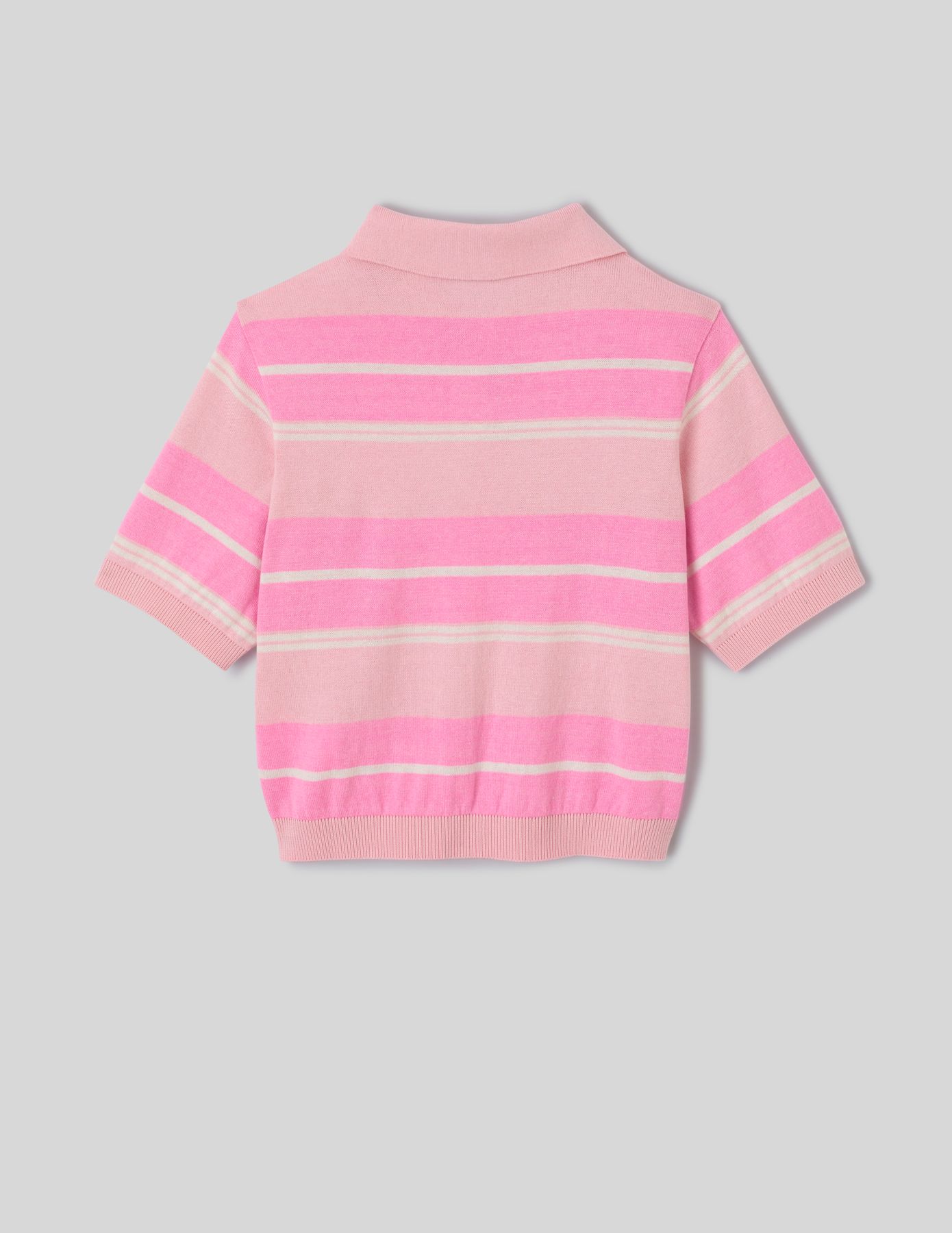 Polo ray&eacute; en maille