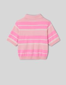 Polo ray&eacute; en maille