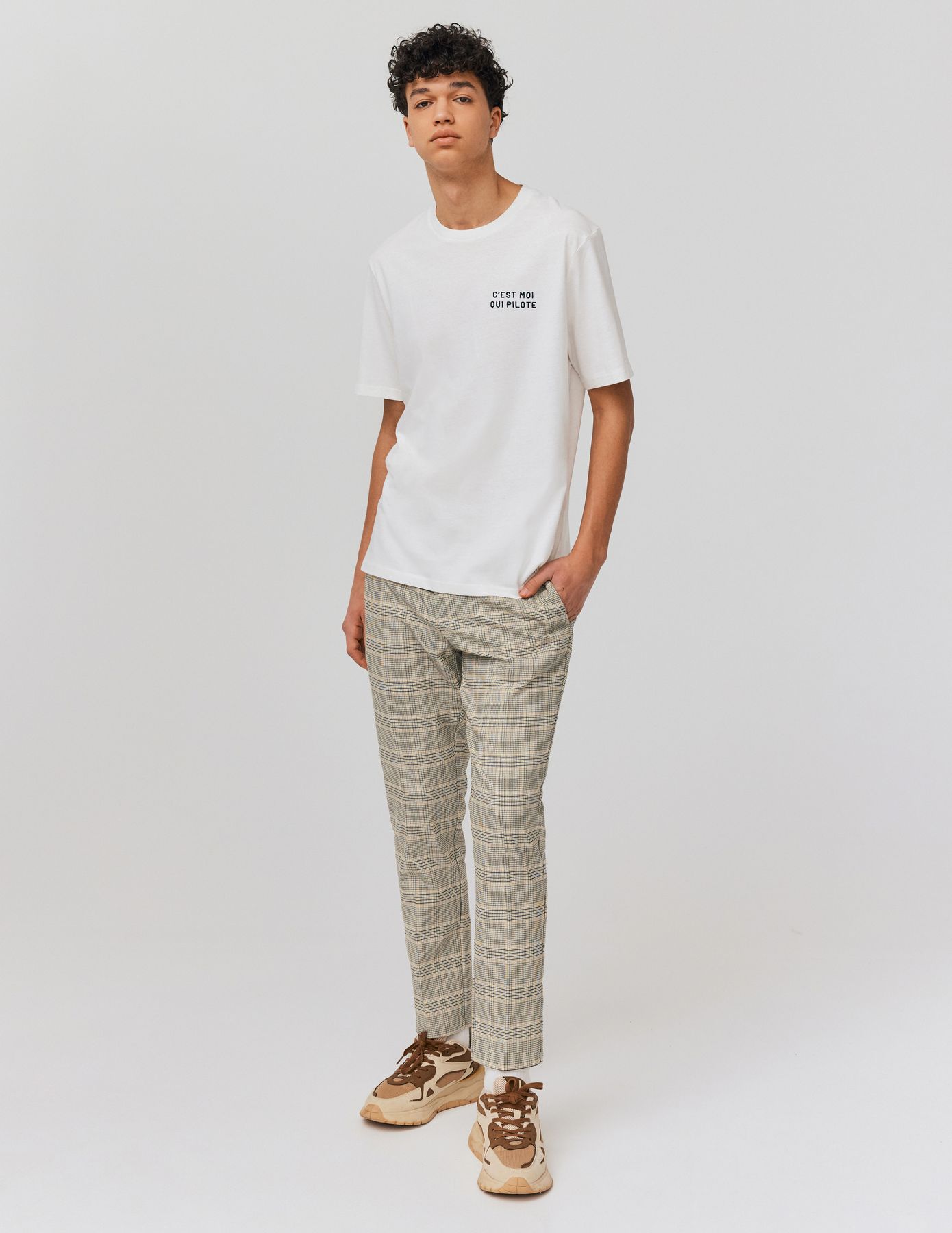 Pantalon de ville à carreaux