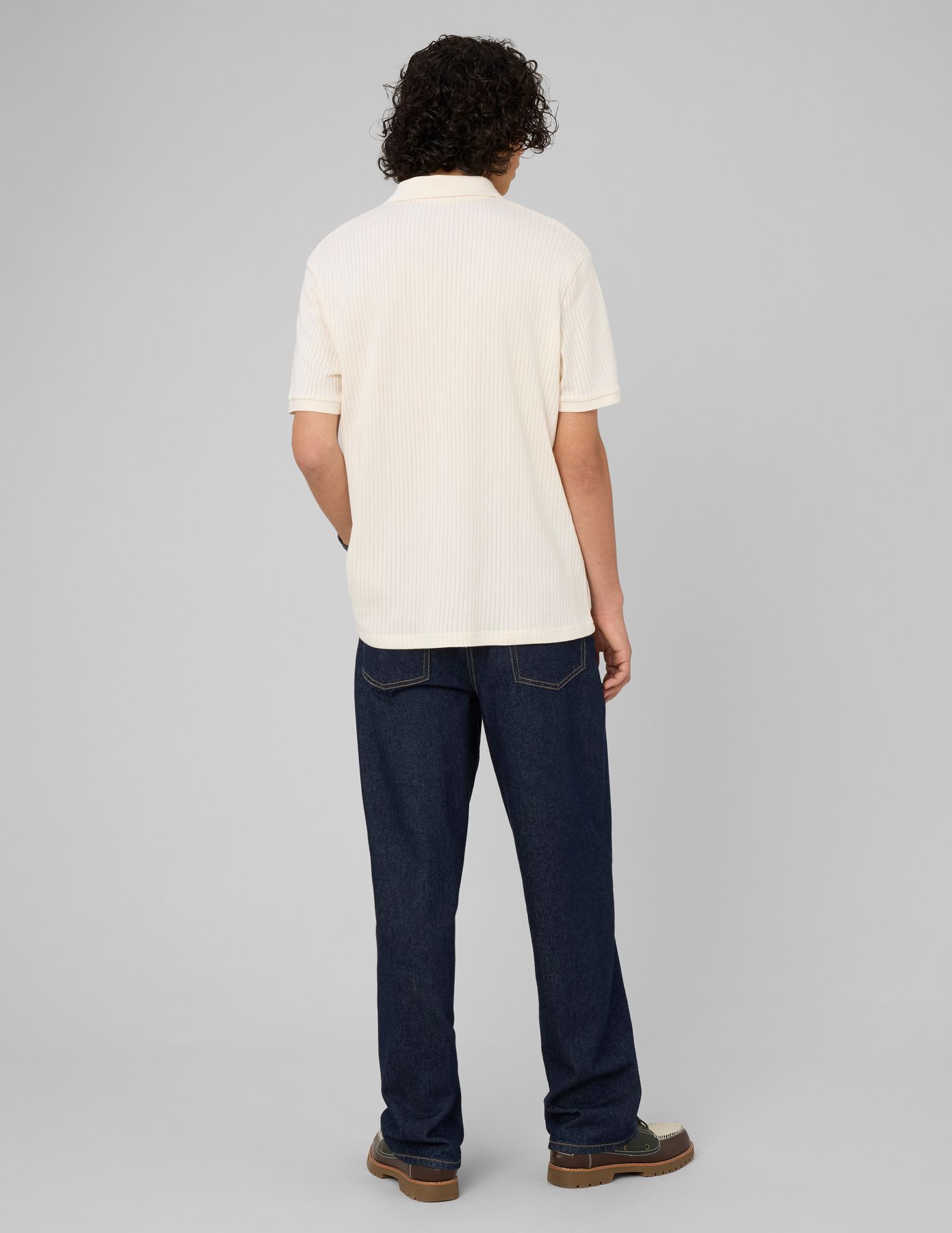 Polo maille c&ocirc;tel&eacute;e