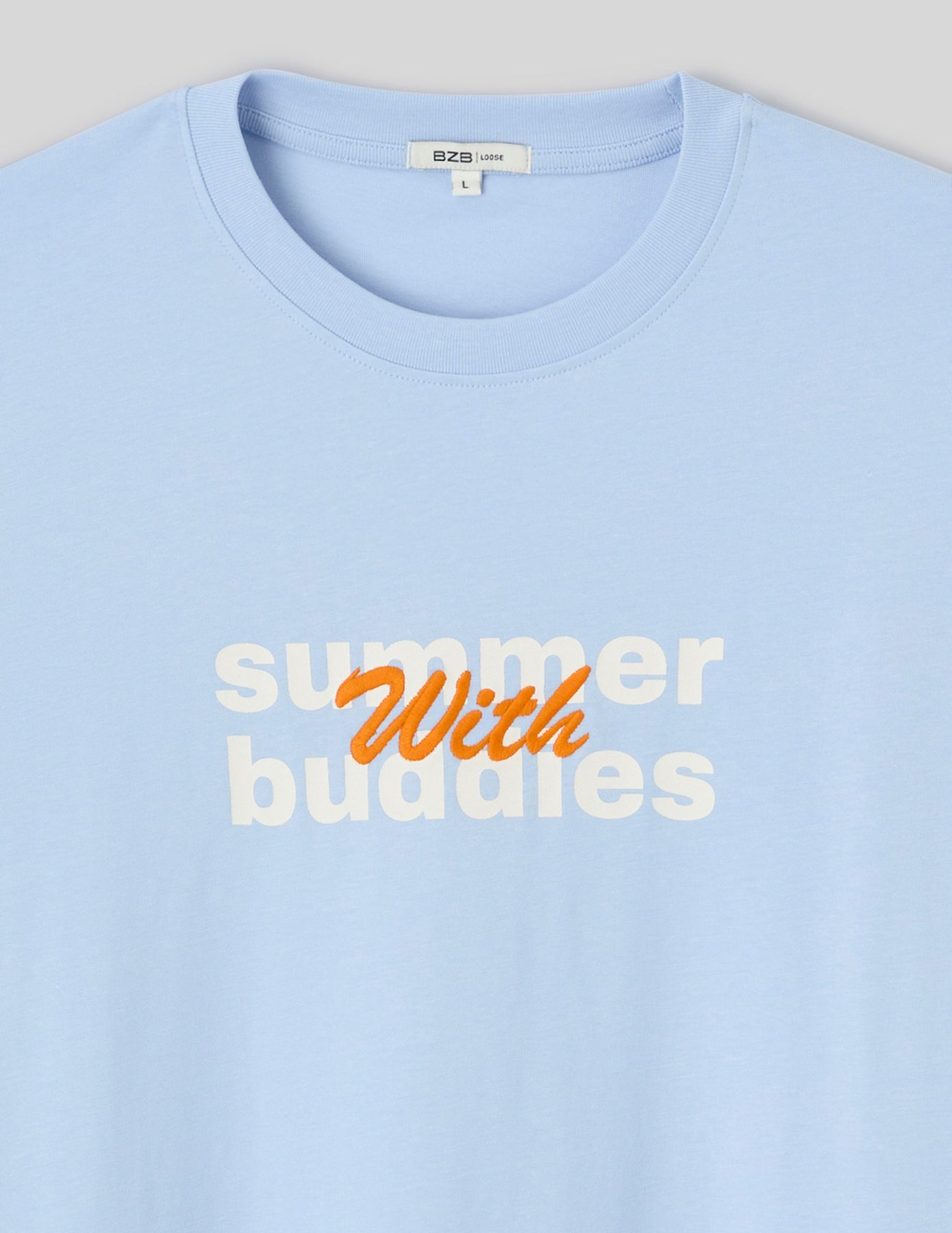 T-shirt imprim&eacute; et brod&eacute;