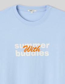 T-shirt imprim&eacute; et brod&eacute;